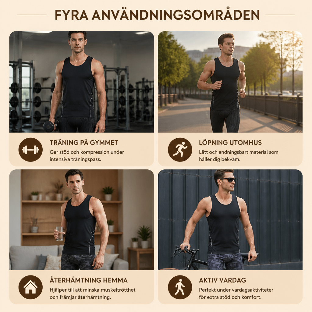 Kompressionstanklinne För Herr – Perfekt För Träning