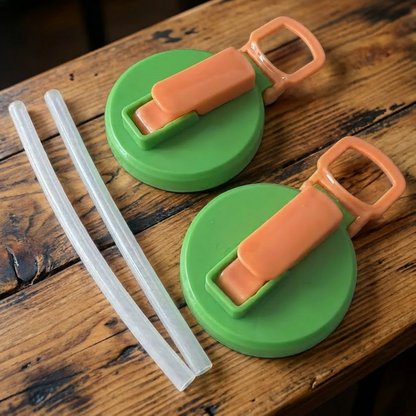 2-i-1 återanvändbart silikonlock för burkar med sugrör – spillfritt dryckeslock för resor (2-pack)