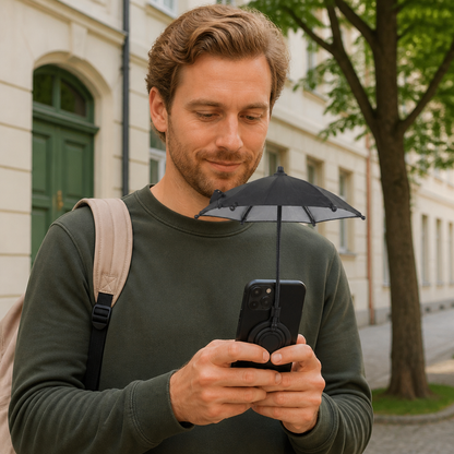 Magnetisk Mini Telefon-Solskärm – Utdragbart Stativ för Flexibel Solskydd på Språng