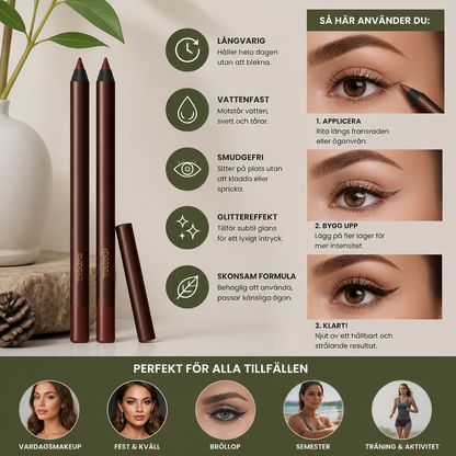 Vattenfast Glitter-Gel Eyeliner – Långvarig, Smudgefri Färg