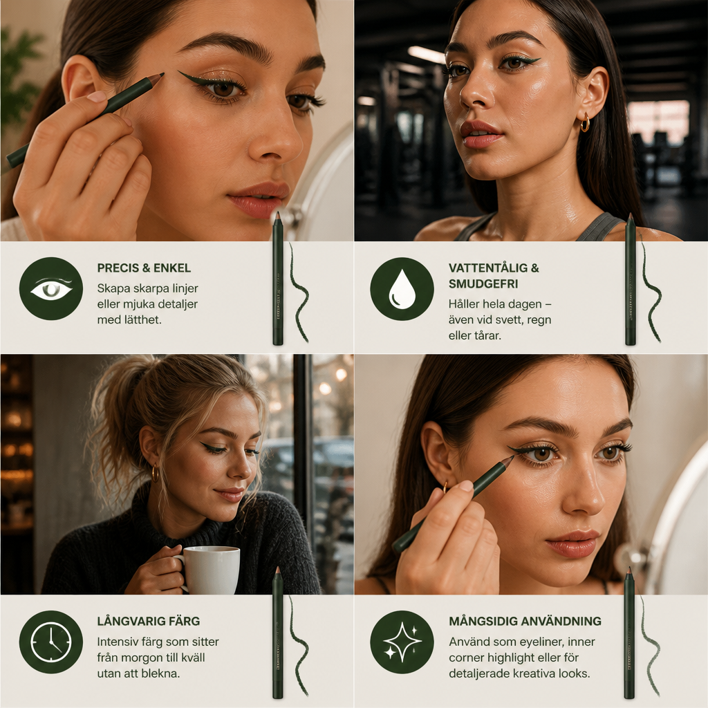 Vattenfast Glitter-Gel Eyeliner – Långvarig, Smudgefri Färg