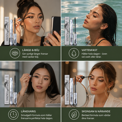 Vattenfast Mascara För Böj Och Längd – Långvarig, Smudgefri Formula