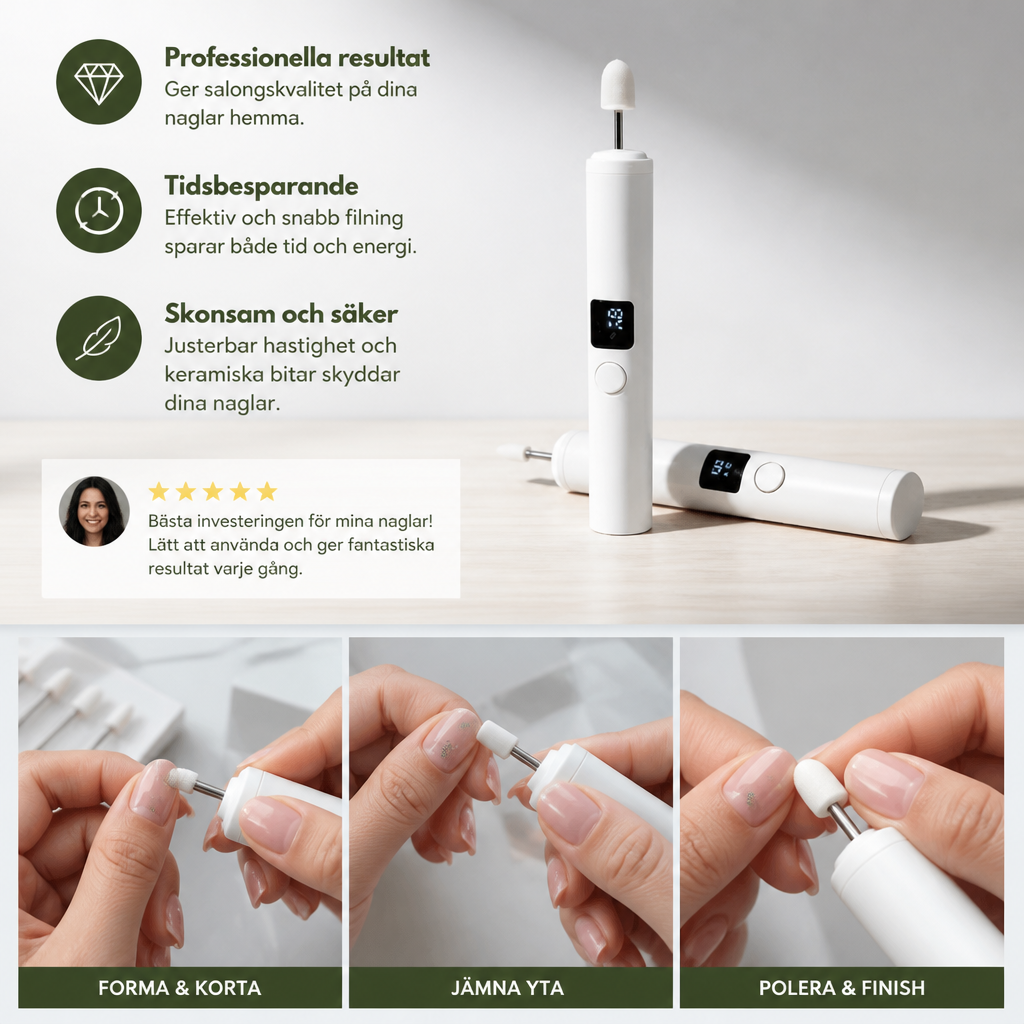 Professionellt Elektriskt Nagelfräsarset