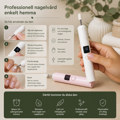 Professionellt Elektriskt Nagelfräsarset