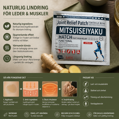 Örtplåster Med Ingefära För Smärtlindring Och Ökad Ledkomfort