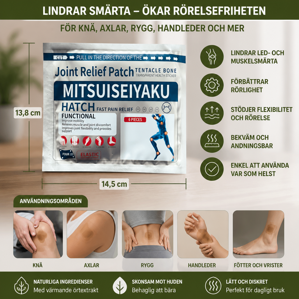 Örtplåster Med Ingefära För Smärtlindring Och Ökad Ledkomfort
