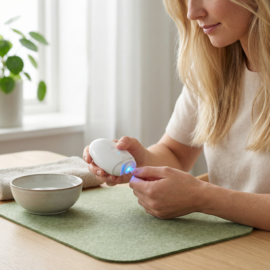 Professionell elektrisk nageltrimmer med LED-ljus – Skonsam nagelklippare för hela familjen
