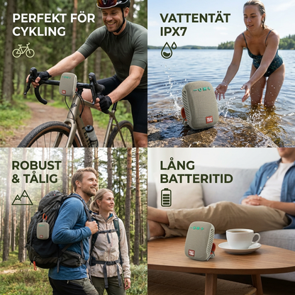 Trådlös Bluetooth-Högtalare – Vattentät & Perfekt För Cykling