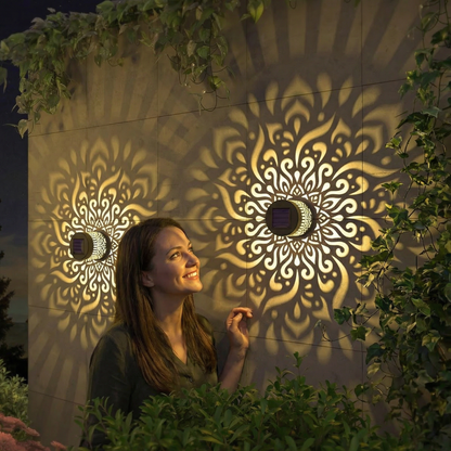 LED Solcellsvägglampa Mandala – Utomhusbelysning För Trädgård, Staket Och Uteplats