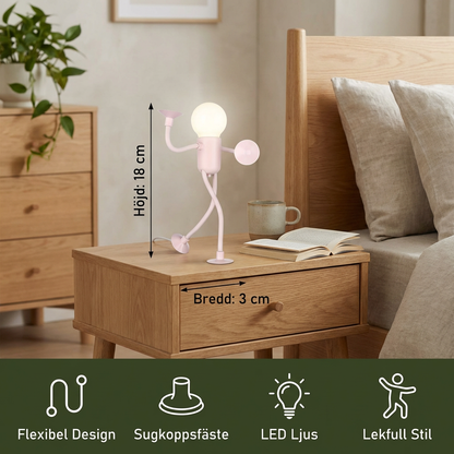 LED-lampa med sugpropp – utbytbart och lekfullt designkoncept för dekoration