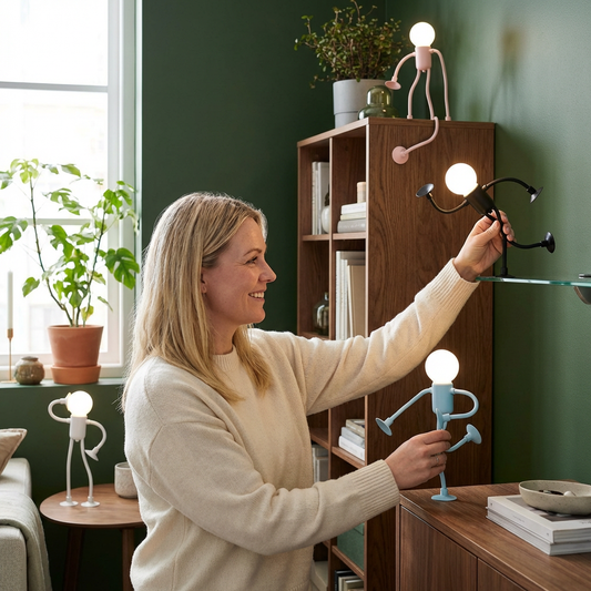 LED-lampa med sugpropp – utbytbart och lekfullt designkoncept för dekoration