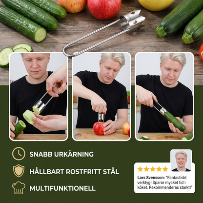 Stål Frukt Urkärnare – Multifunktionellt Verktyg För Att Lätt Ta Bort Kärnor Från Frukter Och Grönsaker