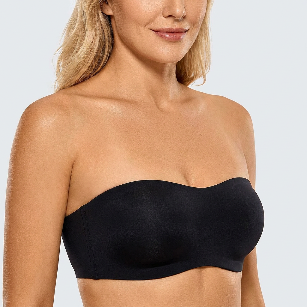 Trägerlös Bandeau Push-Up BH – Rutschfri, Stödjande & Sömlös för Maximalt Stöd
