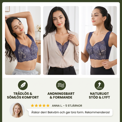 Sömlös Push-Up Komfort BH – Trådlös, Andningsbar & Formande för Naturligt Stöd