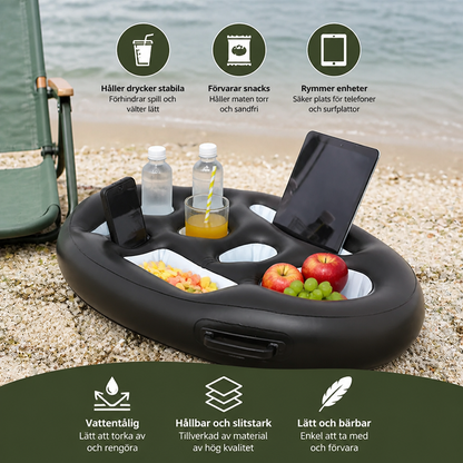 Inflatable Drink Holder – Multifunktionell Bricka för Drycker och Snacks