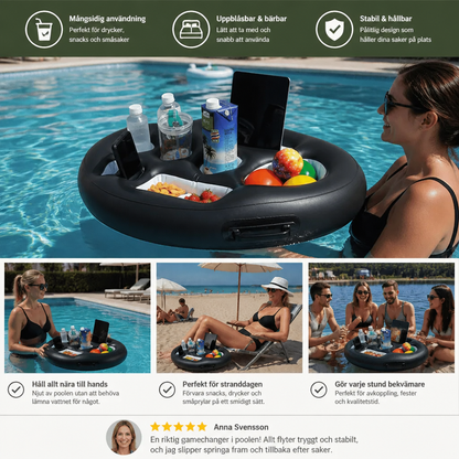 Inflatable Drink Holder – Multifunktionell Bricka för Drycker och Snacks