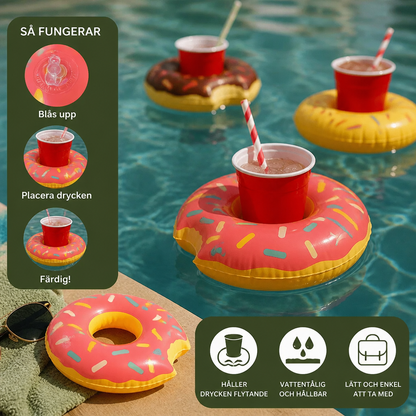 Plytförande Dryckeshållare – Praktiska Underlägg för Pool och Strand