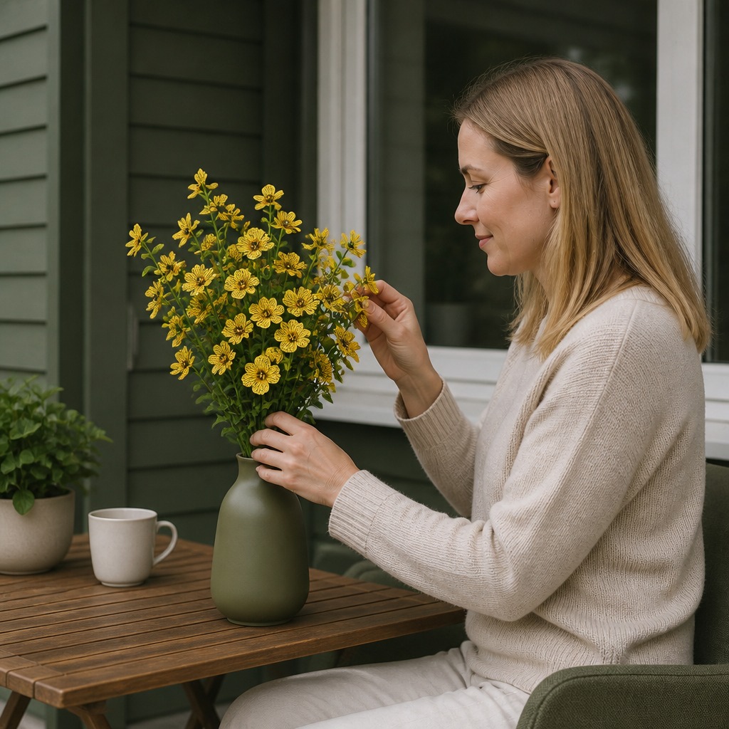 UV-Beständigt Konstgjort Höstblomsbukettset