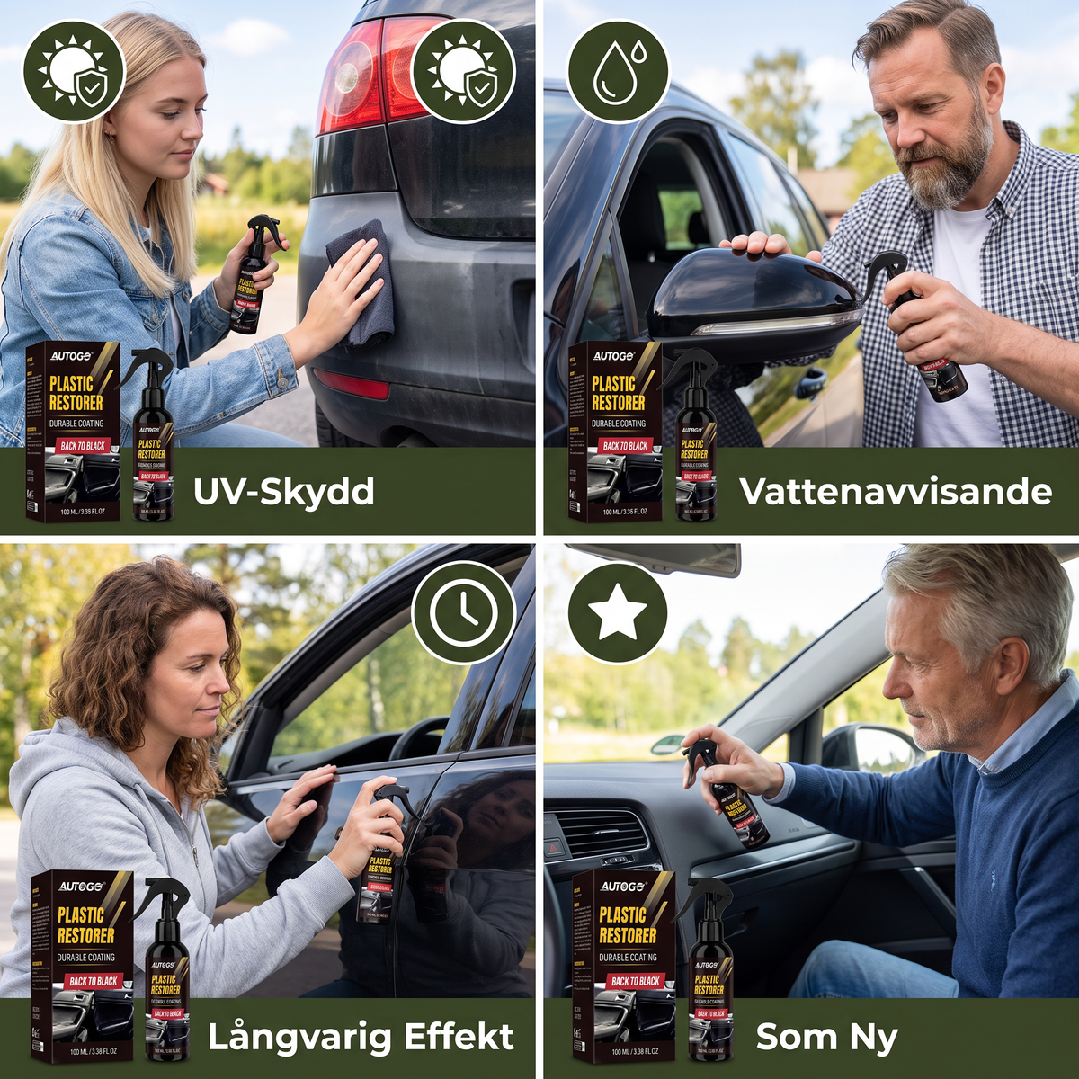 Bilplast- & Listförnyare med UV-Skydd