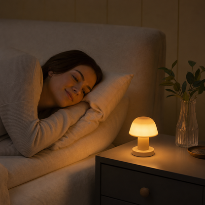 Mini Laddningsbar LED-Bordslampa i Svampform med Touchkontroll