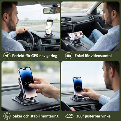Auto-handhållare – Rutschfri smartphone-hållare för instrumentbräda och mittkonsol