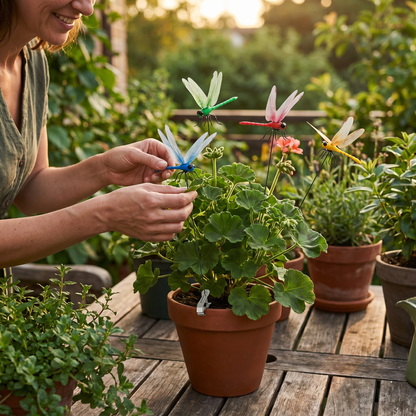 Libellklämmor – Realistiskt insektsavskräckande för hem och trädgård (4 stycken)