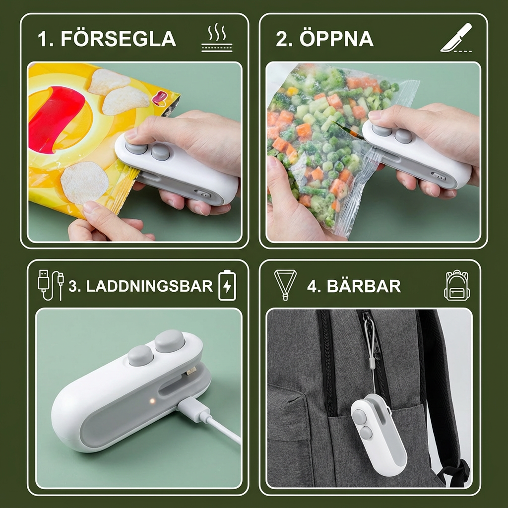 2-i-1 Mini Förseglingsapparat