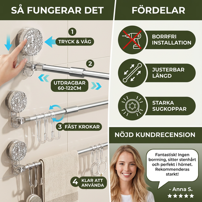 Praktiskt Väggfäste – Utan Borrning