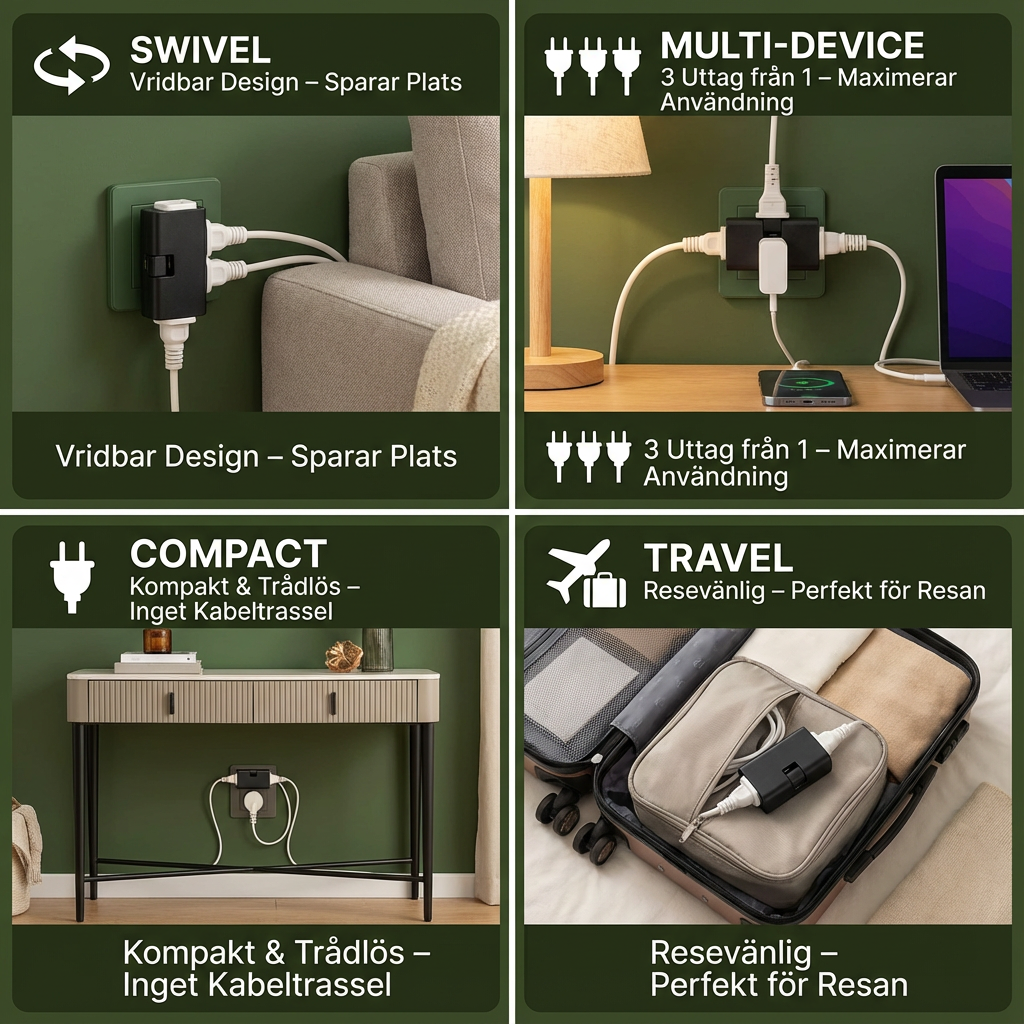 Flerfaldigt Vinkeluttag – Praktisk Lösning för Trånga Utrymmen