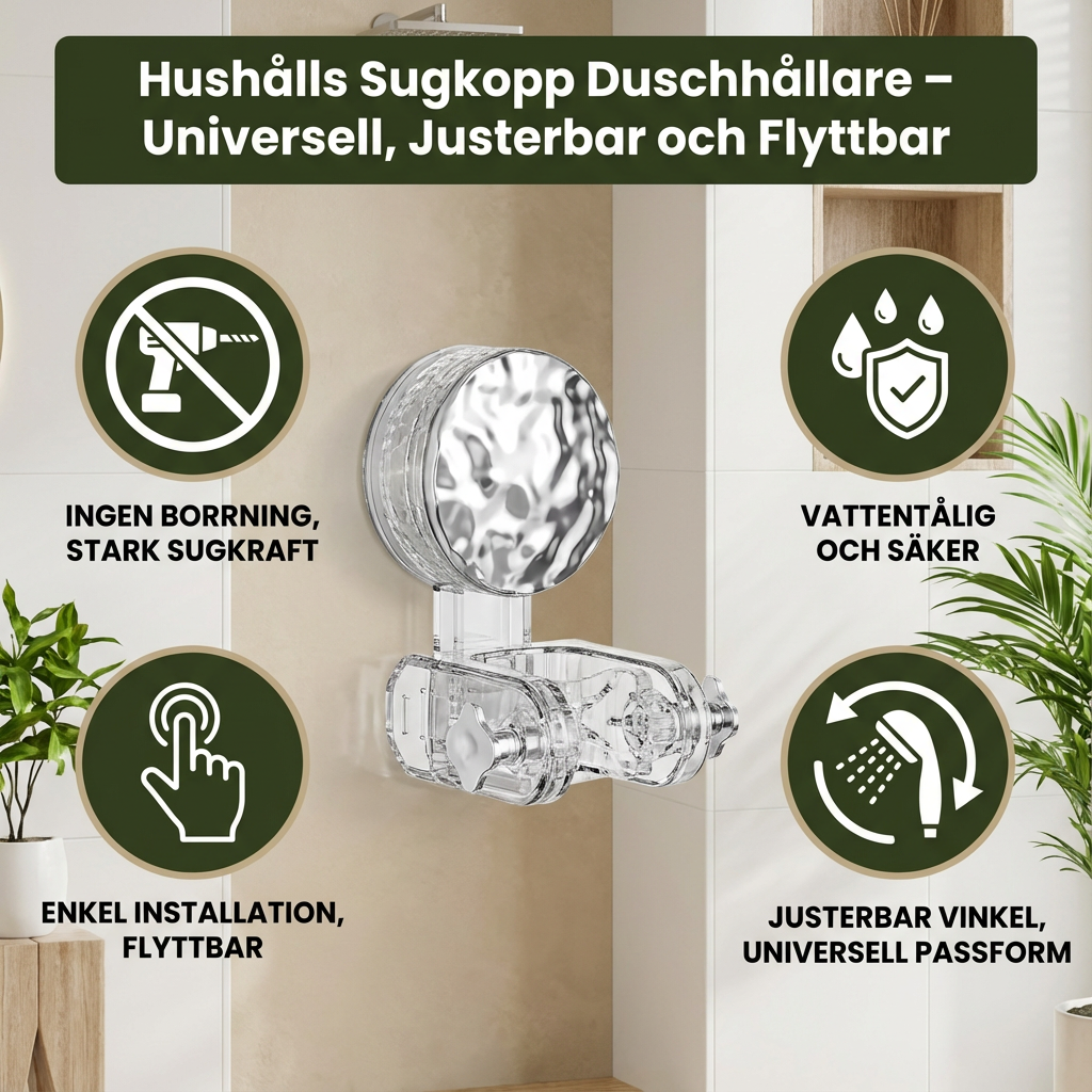 Rörligt Duschhuvudfäste