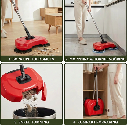 2-i-1 Dammsugare och Sopborste utan Ström