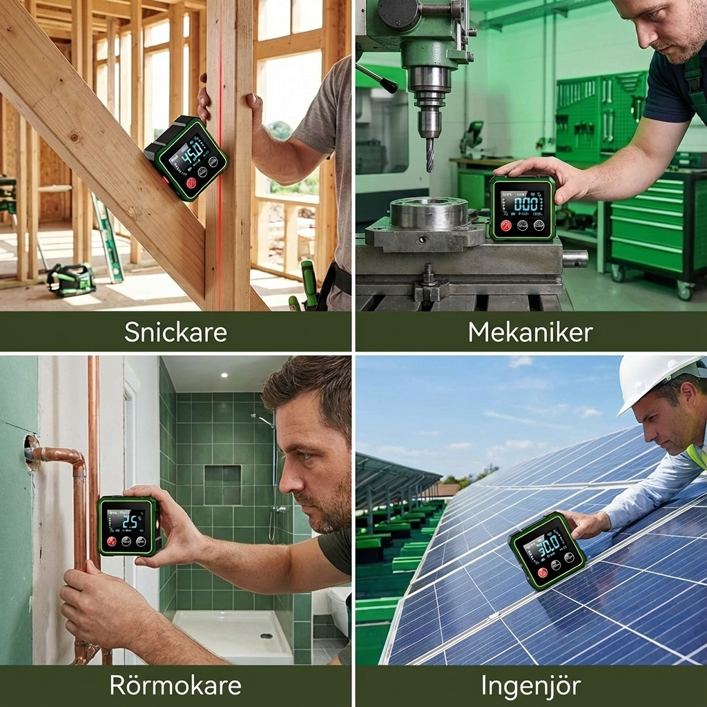 2-i-1 Digital Lutningsmätare med Laser