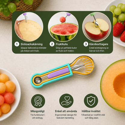 3-i-1 Fruktskärnings- & Melonverktygsset