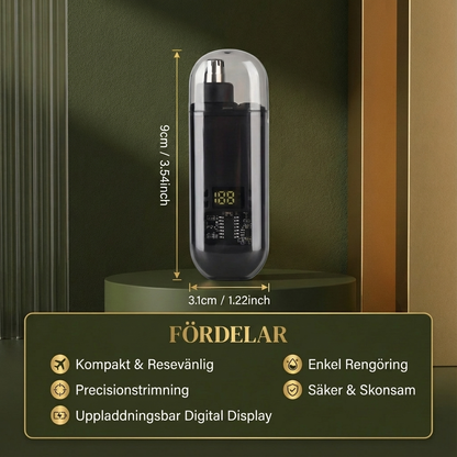 Praktisk Näs- och Öronhårstrimmer för Resan