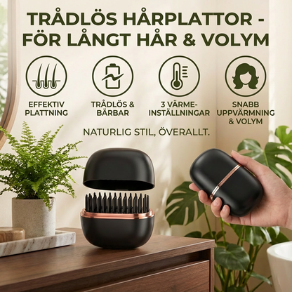 Glatt & Go Styler – Den Trådlösa Hårplattången För Resan