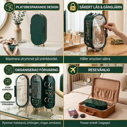 Elegant Smyckesförvaringslåda med Spegel