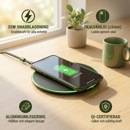 Trådlös Snabbladdningsplatta 30W För Smartphones