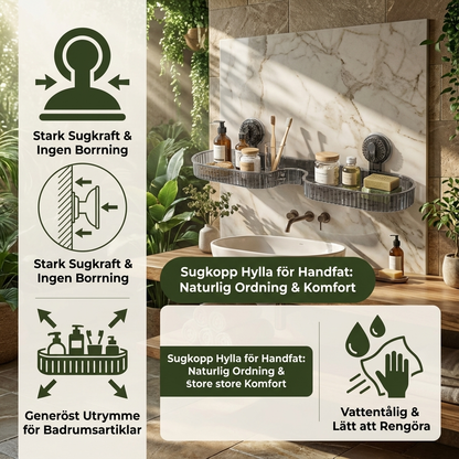 Sugkopp Hylla för Handfat