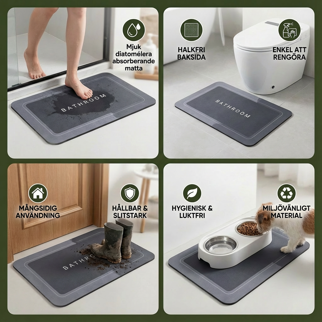 Snabbtorkande Badrumsmatta