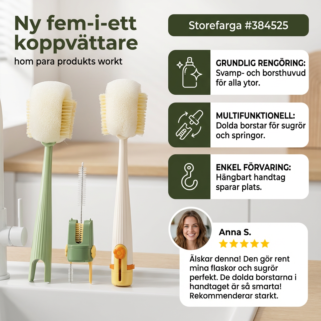 Multifunktionell 5-i-1 Flaskanvändare