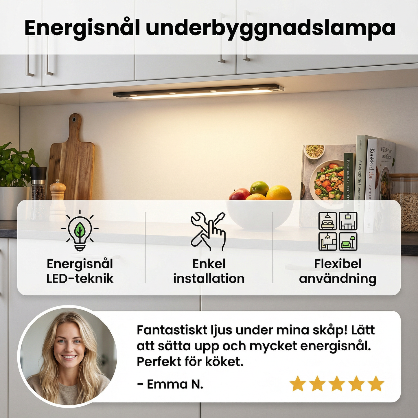 Energisnål underbyggnadslampa