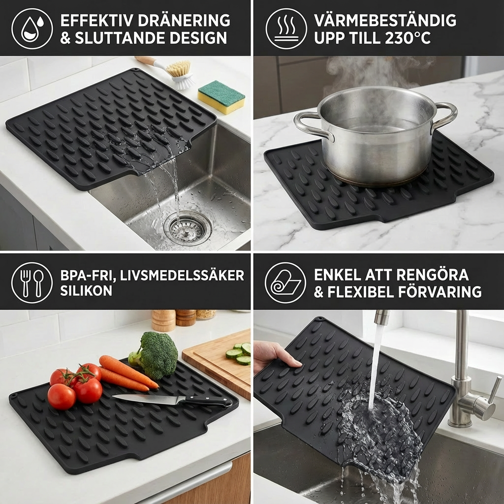 Avfasad Silikondaggmatta – Värmetålig Och Halkfri