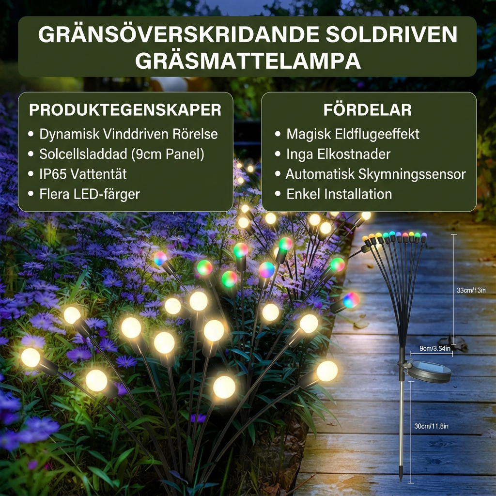 Solarljus Snigelljus För Trädgården