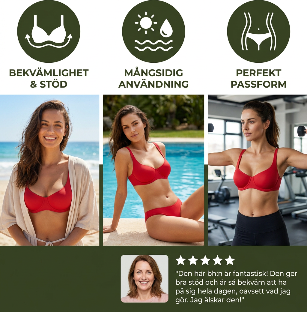 Sömlös Axelbandslös Bygel-BH – Ovadderad Stöd med Slät Lågskuren Design
