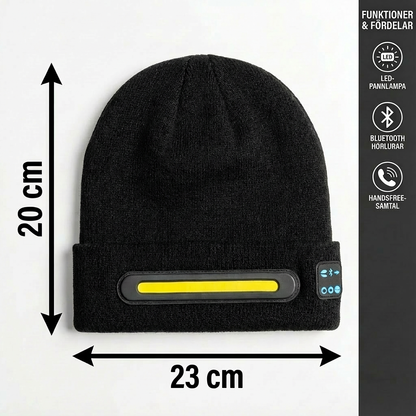 Varm Mössa Med Inbyggda Bluetooth-Hörlurar Och LED-Ljuslist