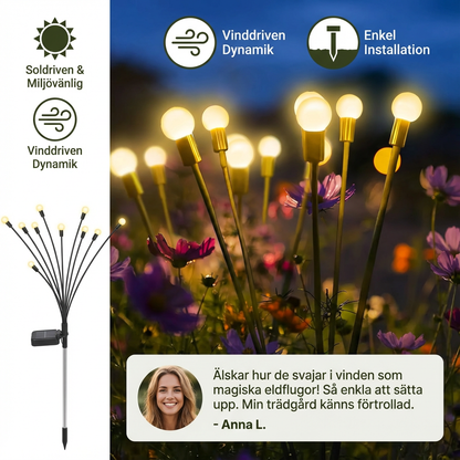 Solarljus Snigelljus För Trädgården