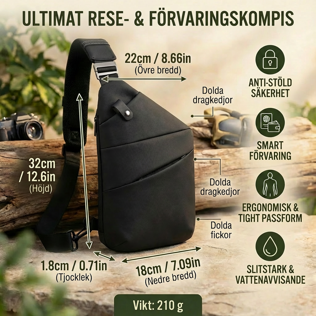 Stöldskydd Designer Axelväska