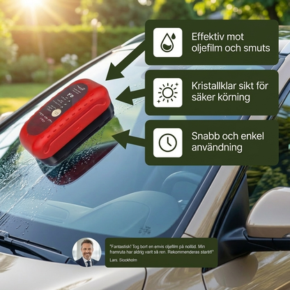 Vattenavvisande oljelagerborste för perfekt sikt