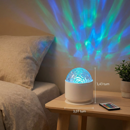 LED-norrskensprojektor – 16 färger & fjärrkontroll