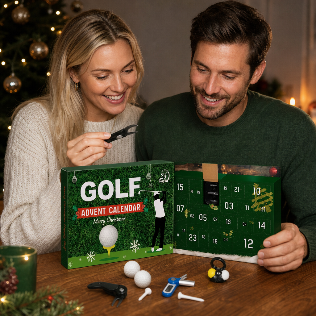 Golfadventskalender 2026 – 24 dagar med golftillbehör och överraskningar